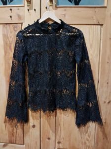 Elegant Black Lace Top