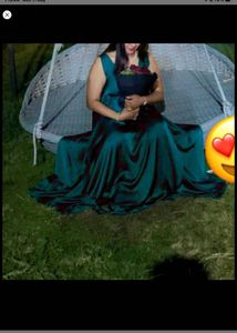 wrap dress Elegant Emerald Green Maxi Dres