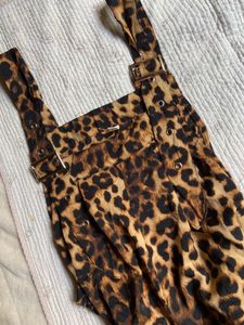 Leopard Print Halter Neck Jumpsuit