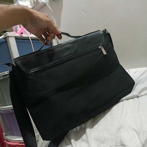 Sleek Black Laptop Briefcase Bag