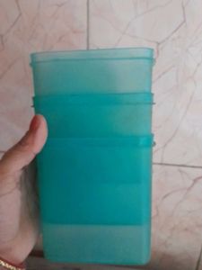 Set of 3 Teal Storage Containers