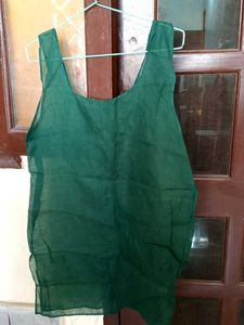 Embroidered Green Kurta