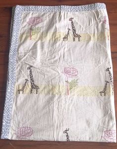 Giraffe Print Quilted Bed Cover(0-5yrs)