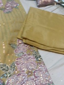 Stunning Yellow suit Set with Embroidery