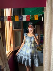 Smocked Babydoll Mini Dress