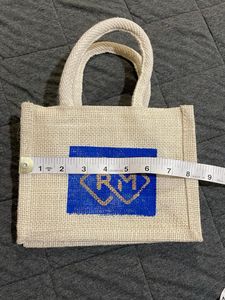 Set of 3 Jute Tote Bags +1 pouch