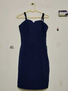 Elegant Navy Blue Mini Dress