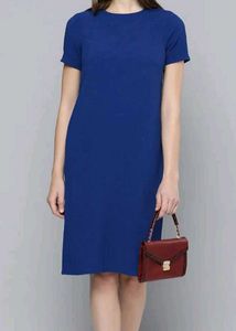 Myntra New Chic Blue Dress[FREE FLOWER CLAW CLIP]
