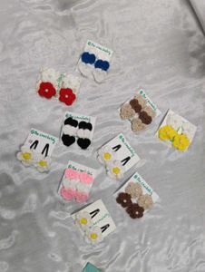 Handmade Crochet Hair Clips