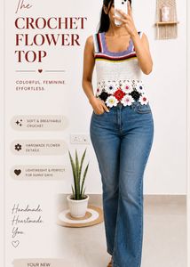 Crochet Flower Tank Top