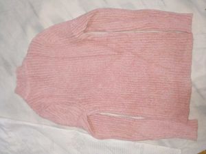 Baby Pink Ribbed High-Neck Sweater 💖