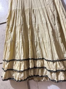 Tiered Maxi Skirt with Ruffle Hem