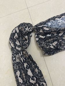 Snake Print Crop Top