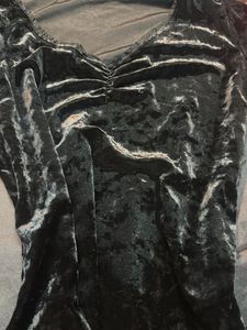 Black Velvet Short Sleeve Top