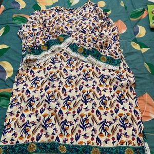 kurta and garara suit with umbrella sleeve