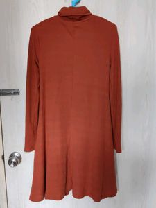 Shein Rust Orange Turtleneck Dress