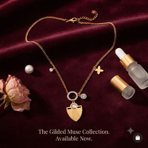 Elegant Gold Shield Pendant Necklace