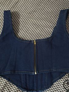 Denim Corset Top