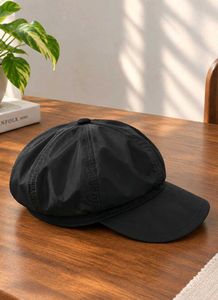 Authentic Prada Black Nylon Beret Hat