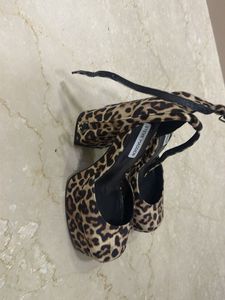 Leopard Print Wedge Heels