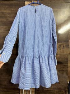 Chic Striped Ruffle Dress