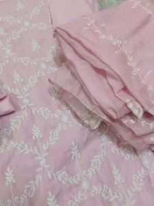 Pink Chikankari Kurta Set