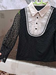 Sheer Polka Dot Blouse