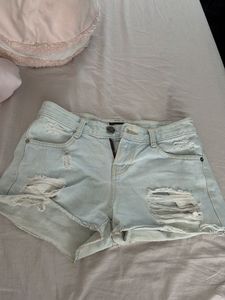 Y2K Ripped Denim Shorts