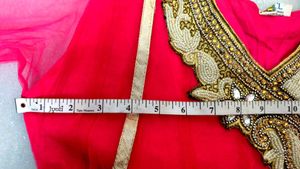 Pink &amp; Gold Anarkali Dress