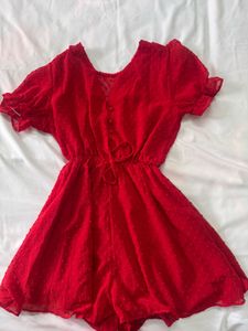 Charming Red Mini Dress/jumper