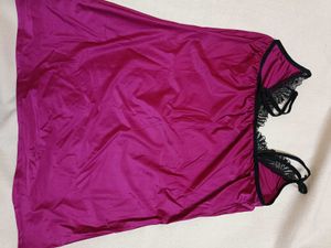 Lace Trimmed Satin shorts set