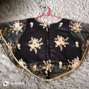 Embellished Black butterfly shape Blouse