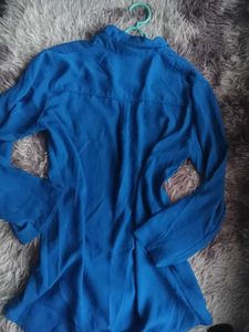 Elegant Blue highlow tshirt(top)