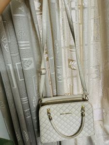 lino perros Cream Handbag