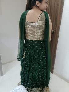 Stunning Green Sequin anarkali