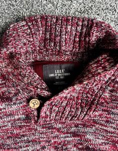 Men's Marled Knit Shawl Collar Sweater