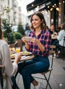 BARE DENIM Plaid Rayon Shirt