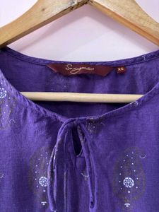 Purple Paisley print kurta