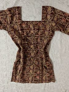 Cotton desi corset back bell sleeve kurti