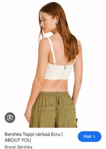 Cream Lace-Up Corset Top