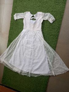 Elegant White Lace Maxi Dress