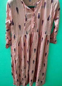 Elegant Pink Printed Kurta