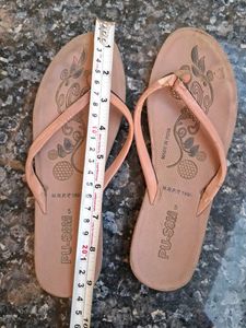 Casual Peach Floral Flip-Flops
