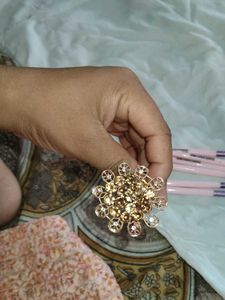 Makeup Brush Set - Pink &amp; Purpl or uske sath ring