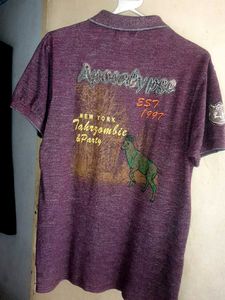 Men's Purple Marled Polo Shirt