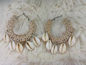 🐚Boho Seashell Hoop Earrings🦭