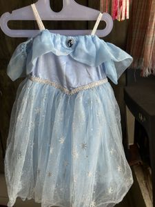 Sparkling Blue Princess Dress for Girls