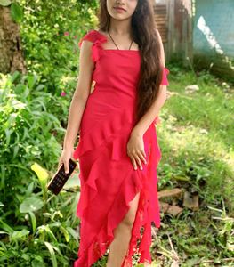 Ruffle Cutout Dress