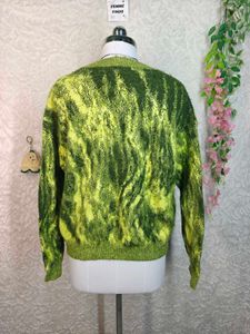 Zara Green &amp; Yellow Abstract Print Cardigan