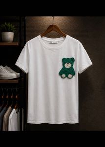 White Teddy Bear Pocket T-Shirt